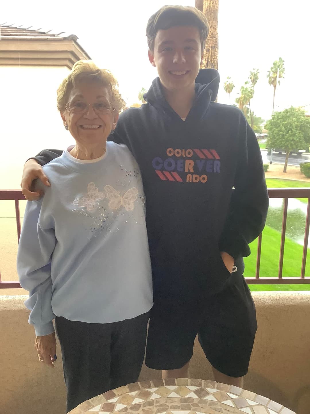 Photo of Angie and young David